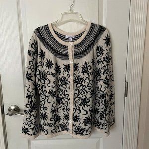 Appleseed's Black & Cream Limited Edition Cardigan, PXL